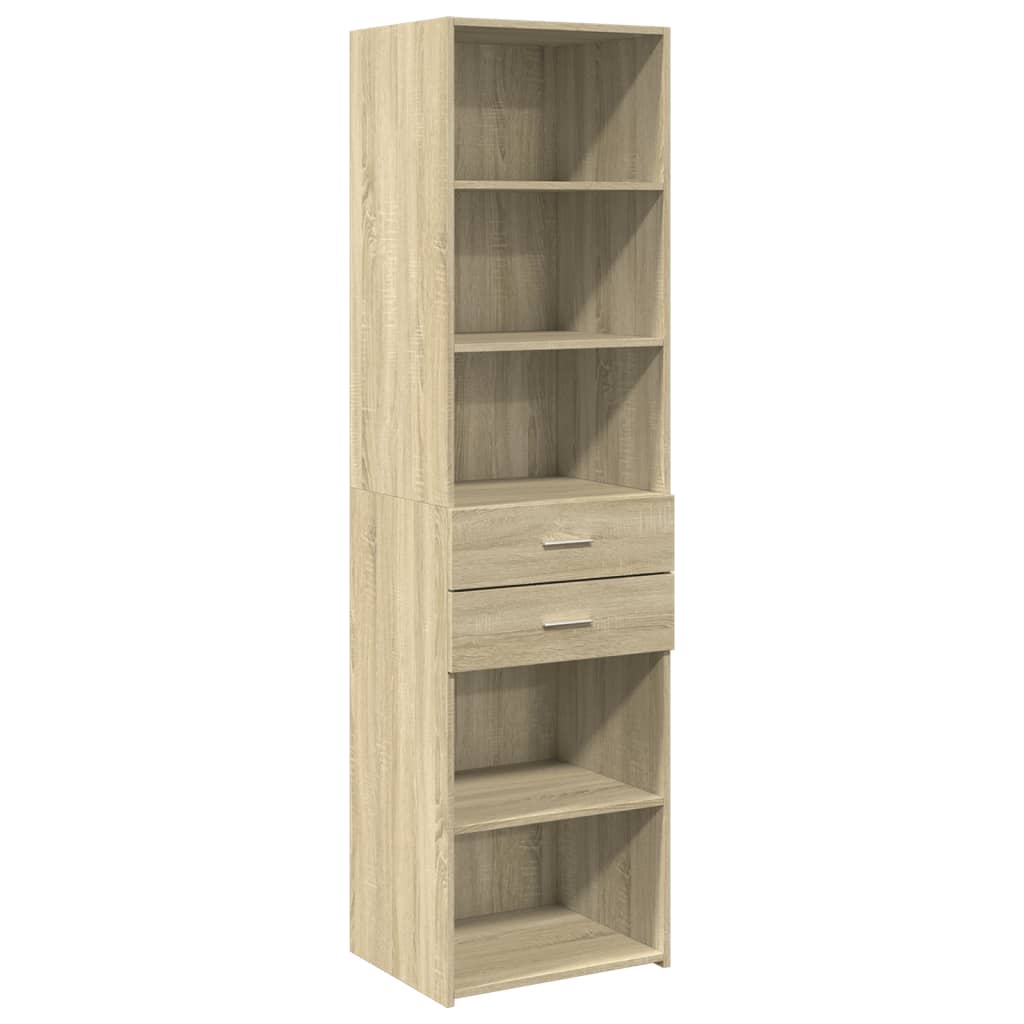 vidaXL Hoge kast 50x42,5x185 cm bewerkt hout sonoma eikenkleurig, foto 3