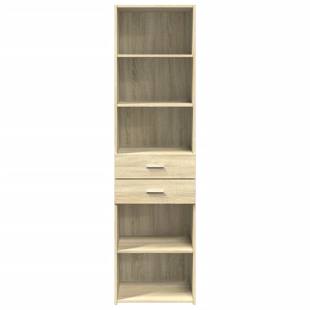 vidaXL Hoge kast 50x42,5x185 cm bewerkt hout sonoma eikenkleurig, foto 2
