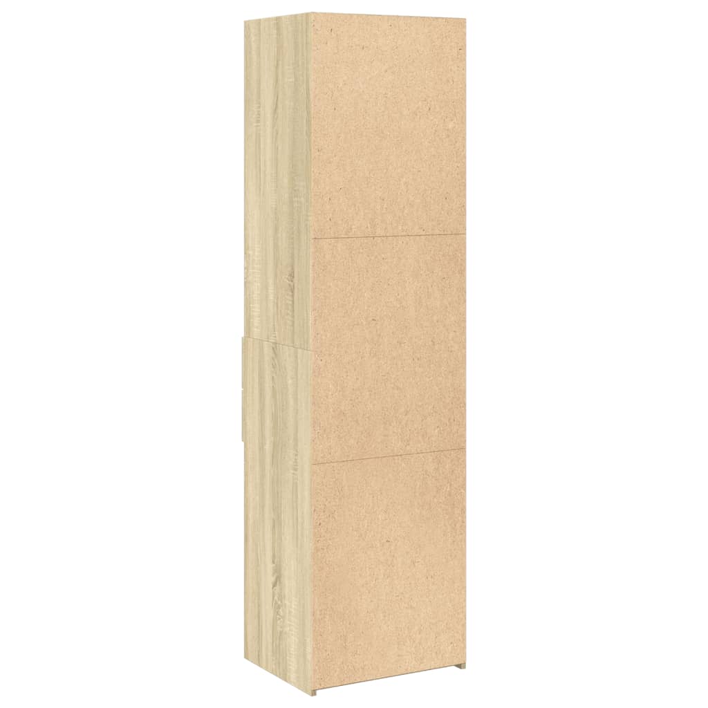 vidaXL Hoge kast 50x42,5x185 cm bewerkt hout sonoma eikenkleurig, foto 4