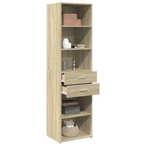 Skříň highboard dub sonoma 50 x 42,5 x 185 cm kompozitní dřevo - obrázek 3