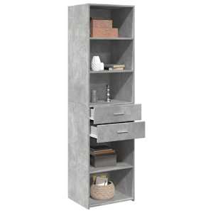 Skříň highboard betonově šedá 50x42,5x185 cm kompozitní dřevo - obrázek 3
