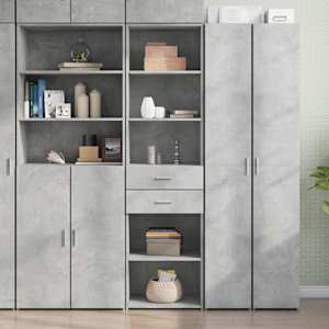 Skříň highboard betonově šedá 50x42,5x185 cm kompozitní dřevo - obrázek 1