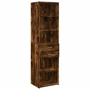 Skříň highboard kouřový dub 50 x 42,5 x 185 cm kompozitní dřevo - obrázek 2