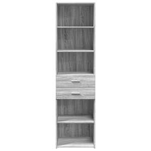 Skříň highboard šedá sonoma 50 x 42,5 x 185 cm kompozitní dřevo - obrázek 4