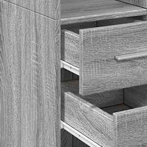 Skříň highboard šedá sonoma 50 x 42,5 x 185 cm kompozitní dřevo - obrázek 7