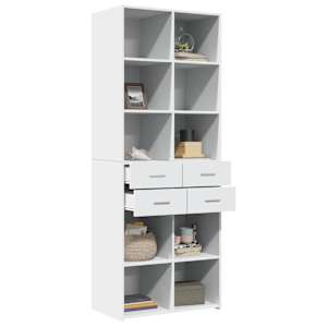 Skříň highboard bílá 70 x 42,5 x 185 cm kompozitní dřevo - obrázek 3