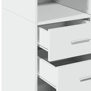 Skříň highboard bílá 70 x 42,5 x 185 cm kompozitní dřevo - obrázek 7