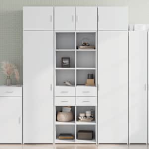 Skříň highboard bílá 70 x 42,5 x 185 cm kompozitní dřevo - obrázek 1