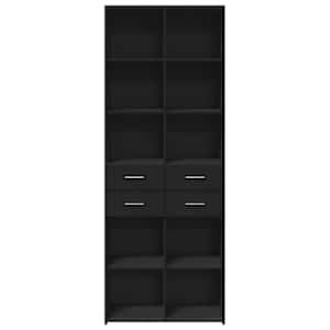 Skříň highboard černá 70 x 42,5 x 185 cm kompozitní dřevo - obrázek 4