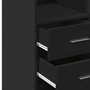 Skříň highboard černá 70 x 42,5 x 185 cm kompozitní dřevo - obrázek 7