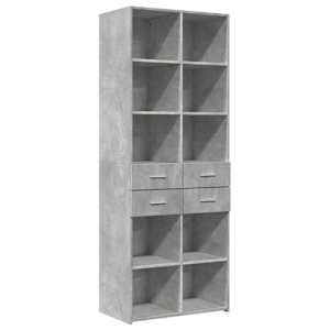 Skříň highboard betonově šedá 70x42,5x185 cm kompozitní dřevo - obrázek 2