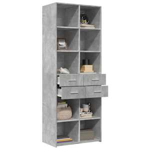 Skříň highboard betonově šedá 70x42,5x185 cm kompozitní dřevo - obrázek 3