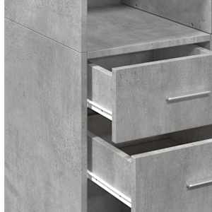 Skříň highboard betonově šedá 70x42,5x185 cm kompozitní dřevo - obrázek 7