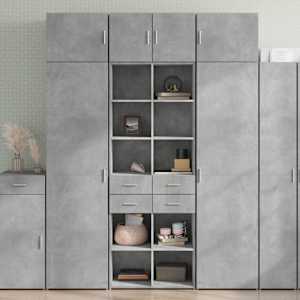 Skříň highboard betonově šedá 70x42,5x185 cm kompozitní dřevo - obrázek 1