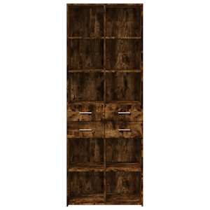 Skříň highboard kouřový dub 70 x 42,5 x 185 cm kompozitní dřevo - obrázek 4