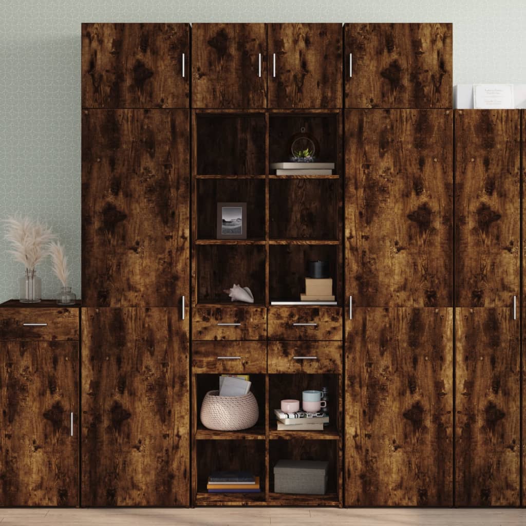 Highboard Räuchereiche 70×42,5×185 cm Holzwerkstoff