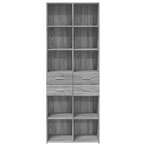 Skříň highboard šedá sonoma 70 x 42,5 x 185 cm kompozitní dřevo - obrázek 4