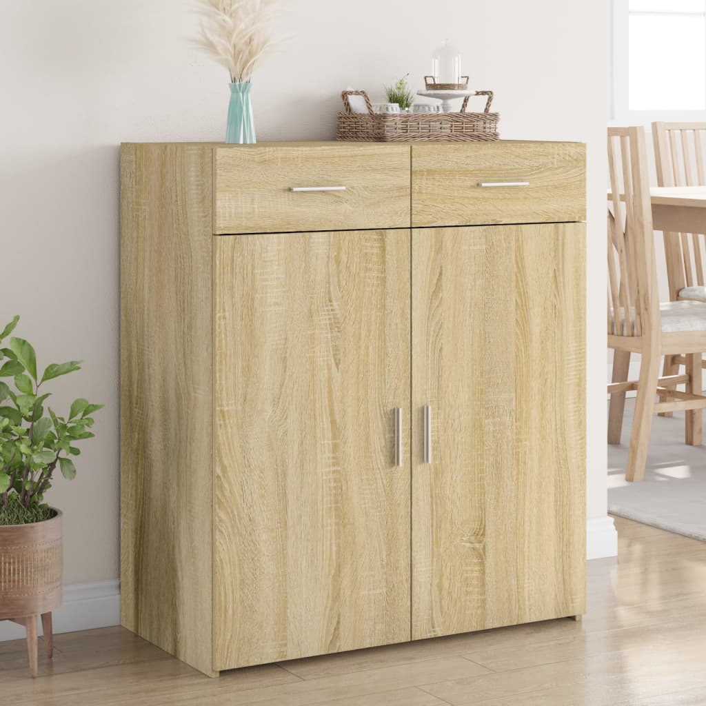 vidaXL Sideboard Sonoma-Eiche 80x42,5x93 cm Holzwerkstoff