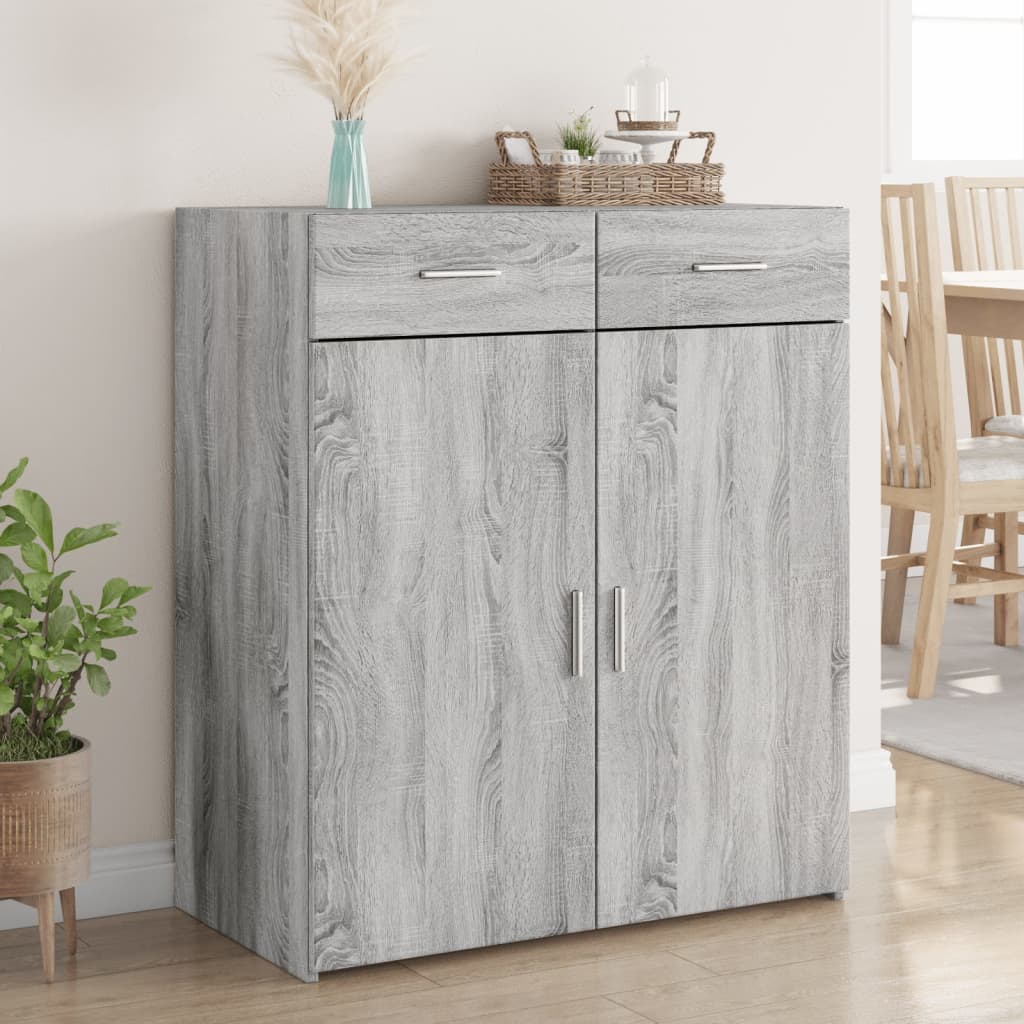 Sideboard Grau Sonoma 80×42,5×93 cm Holzwerkstoff