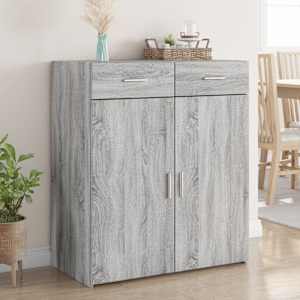 Komoda siva sonoma 80x42,5x93 cm inženirski les