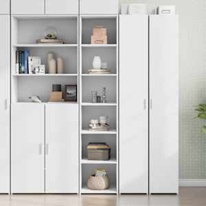 Skříň highboard bílá 40 x 41 x 185 cm kompozitní dřevo - obrázek 1