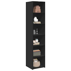 Skříň highboard černá 40 x 41 x 185 cm kompozitní dřevo - obrázek 3