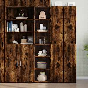 Skříň highboard kouřový dub 40 x 41 x 185 cm kompozitní dřevo - obrázek 1