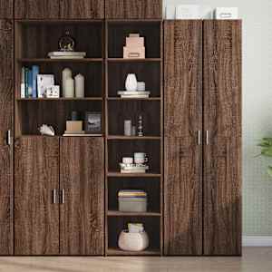 Skříň highboard hnědý dub 45 x 41 x 185 cm kompozitní dřevo - obrázek 1