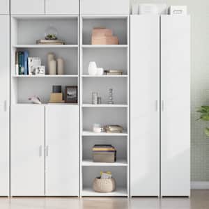 Skříň highboard bílá 50 x 41 x 185 cm kompozitní dřevo - obrázek 1