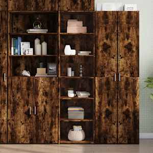 Skříň highboard kouřový dub 50 x 41 x 185 cm kompozitní dřevo - obrázek 1