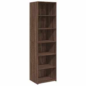 Skříň highboard hnědý dub 50 x 41 x 185 cm kompozitní dřevo - obrázek 2