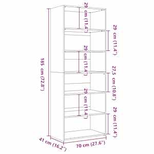 Skříň highboard betonově šedá 70 x 41 x 185 cm kompozitní dřevo - obrázek 9