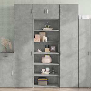 Skříň highboard betonově šedá 70 x 41 x 185 cm kompozitní dřevo - obrázek 1
