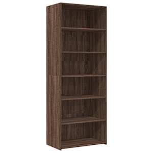 Skříň highboard hnědý dub 70 x 41 x 185 cm kompozitní dřevo - obrázek 2
