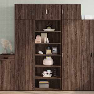 Skříň highboard hnědý dub 70 x 41 x 185 cm kompozitní dřevo - obrázek 1