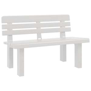 Zahradní lavice bílá 110 x 52 x 71 cm polypropylen - obrázek 2