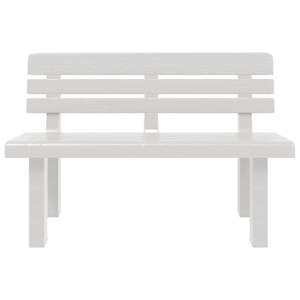 Zahradní lavice bílá 110 x 52 x 71 cm polypropylen - obrázek 4
