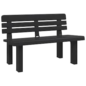 Zahradní lavice antracitová 110 x 52 x 71 cm polypropylen - obrázek 2