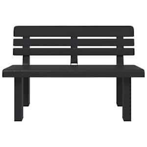 Zahradní lavice antracitová 110 x 52 x 71 cm polypropylen - obrázek 4