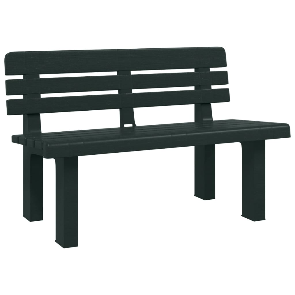 vidaXL Zahradní lavice zelená 110 x 52 x 71 cm polypropylen