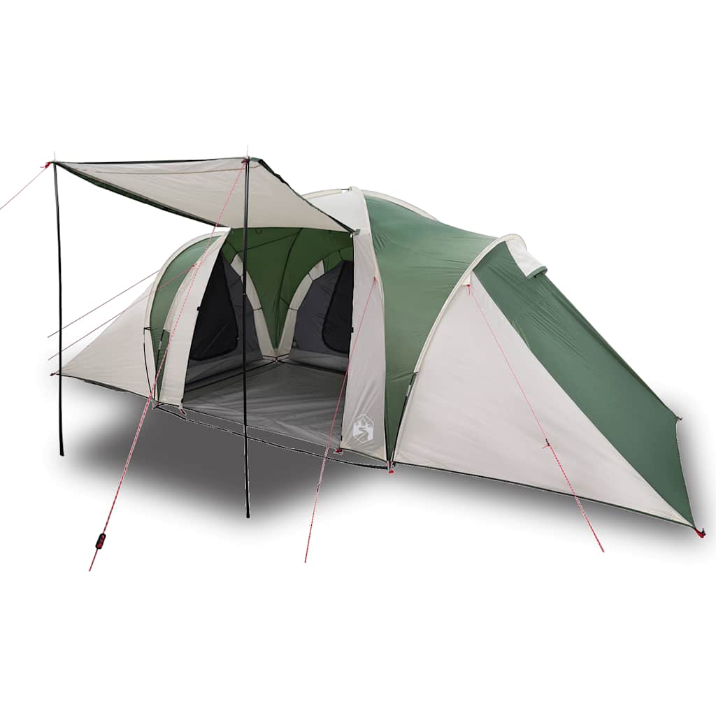 vidaXL Cort de camping cupolă pentru 6 persoane, verde, impermeabil