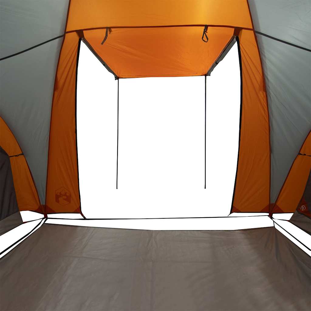 Tente familiale à dôme 6 personnes gris 2024 et orange imperméable tente vidaXL