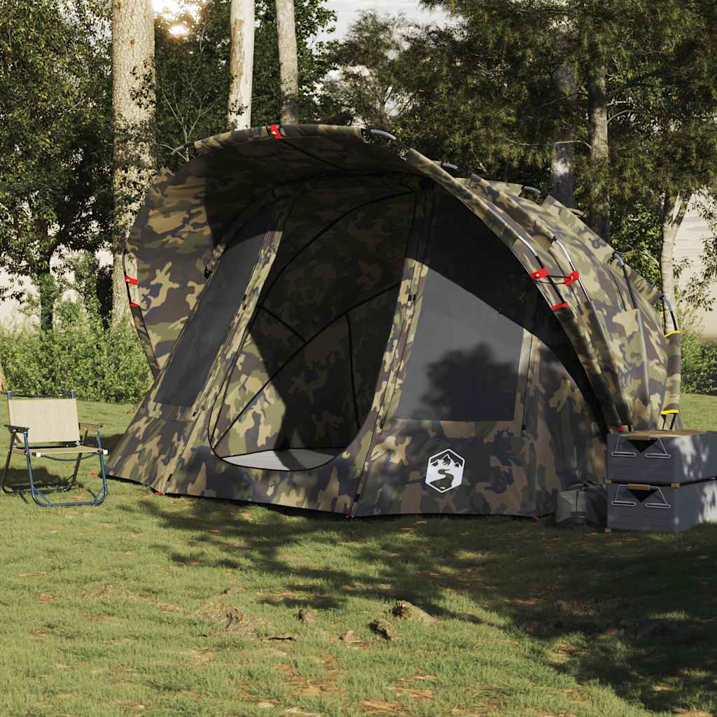 vidaXL Vistent 5-persoons waterdicht camouflage afbeelding