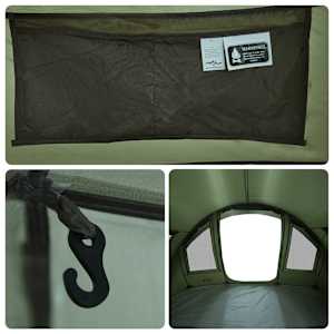 Rybářský stan pro 2 osoby olivově zelený nepromokavý - obrázek 15