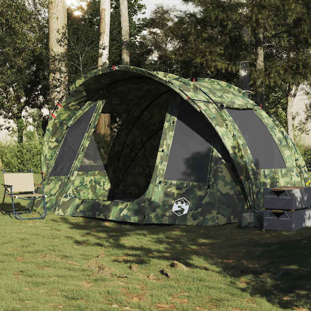 vidaXL Cort de pescuit pentru 2 persoane, camuflaj, impermeabil