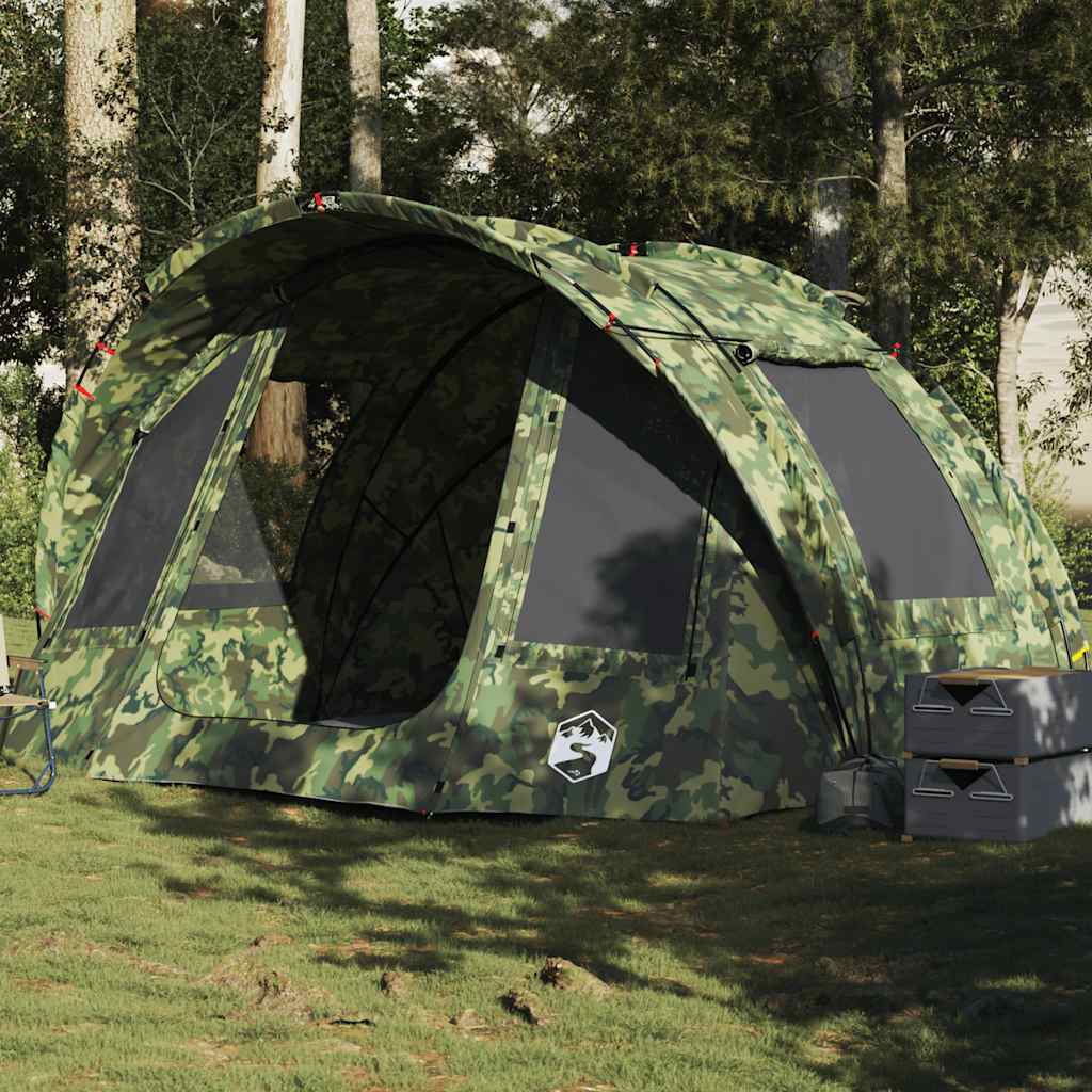 vidaXL Cort de pescuit pentru 2 persoane, camuflaj, impermeabil