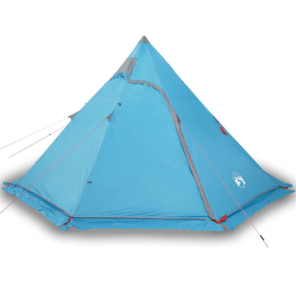vidaXL Cort de camping tipi pentru 5 persoane, albastru, impermeabil