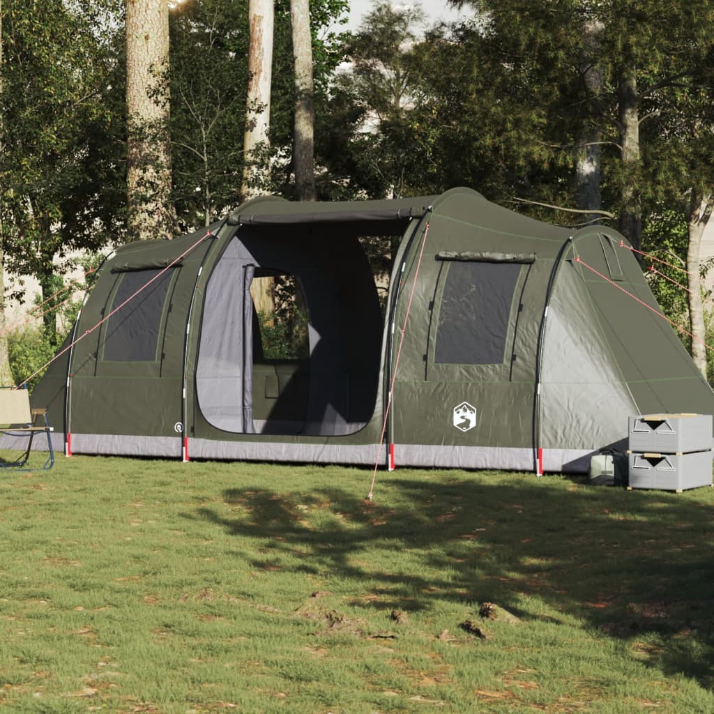 Tenda de campismo túnel p/ 4 pessoas impermeável verde azeitona