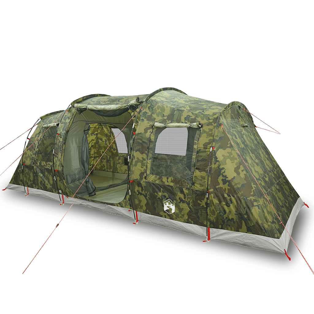 vidaXL Cort de camping tunel pentru 4 persoane, camuflaj, impermeabil