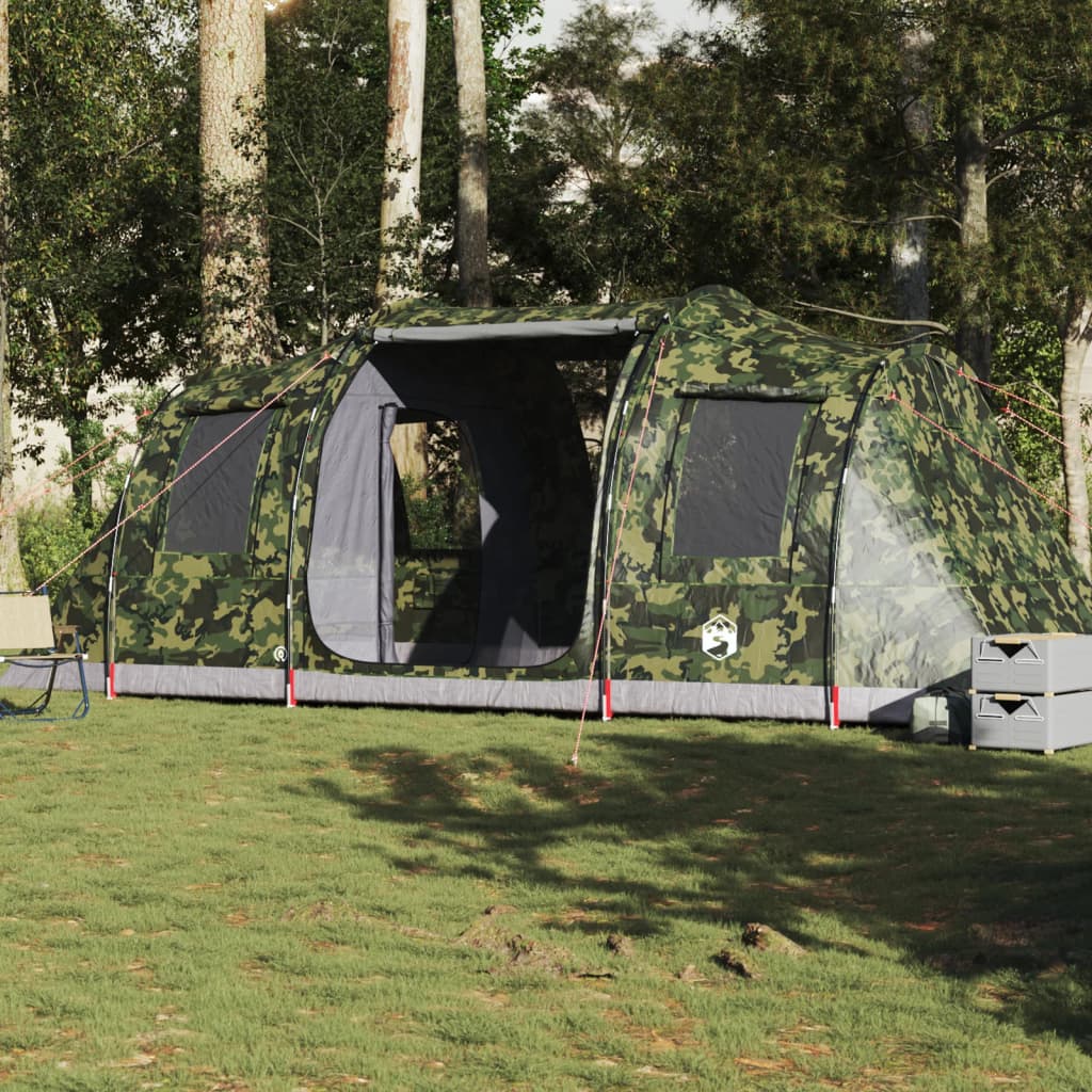 Tenda de campismo túnel para 4 pessoas impermeável camuflado